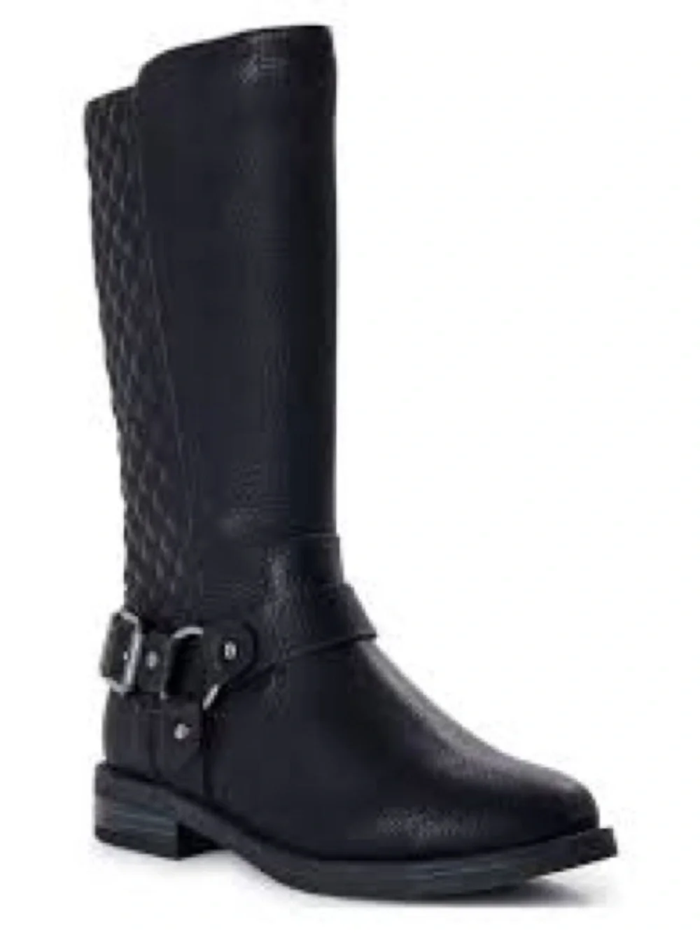 Wonder Nation Black Quilted Riding Boots | Girls Size 2